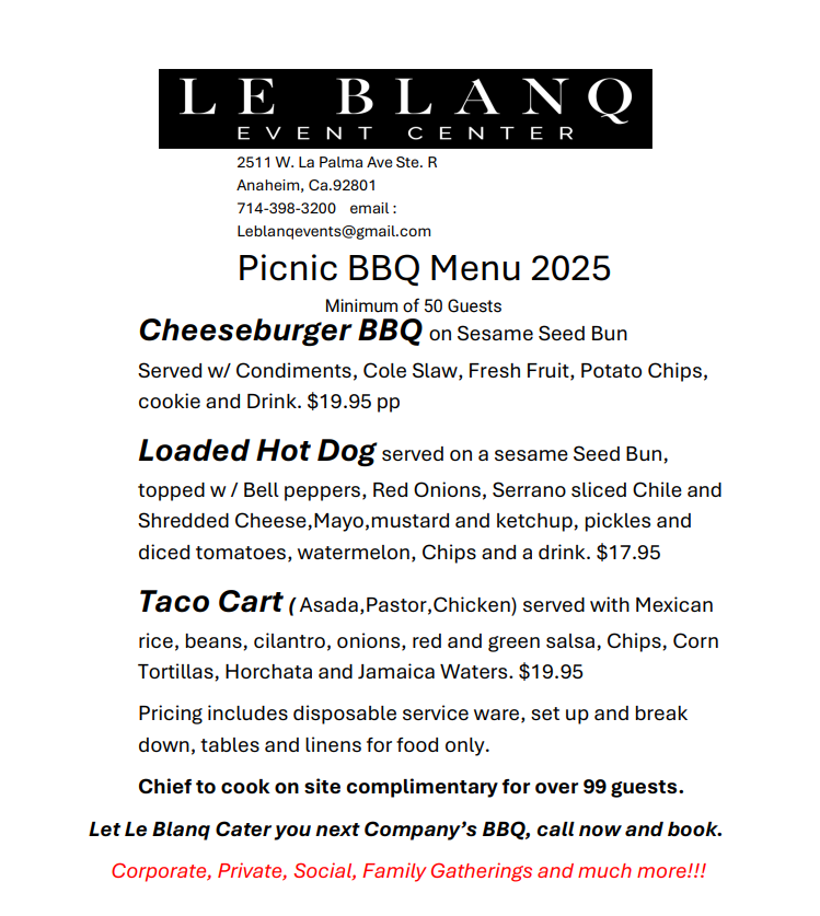 Catering Menu 5
