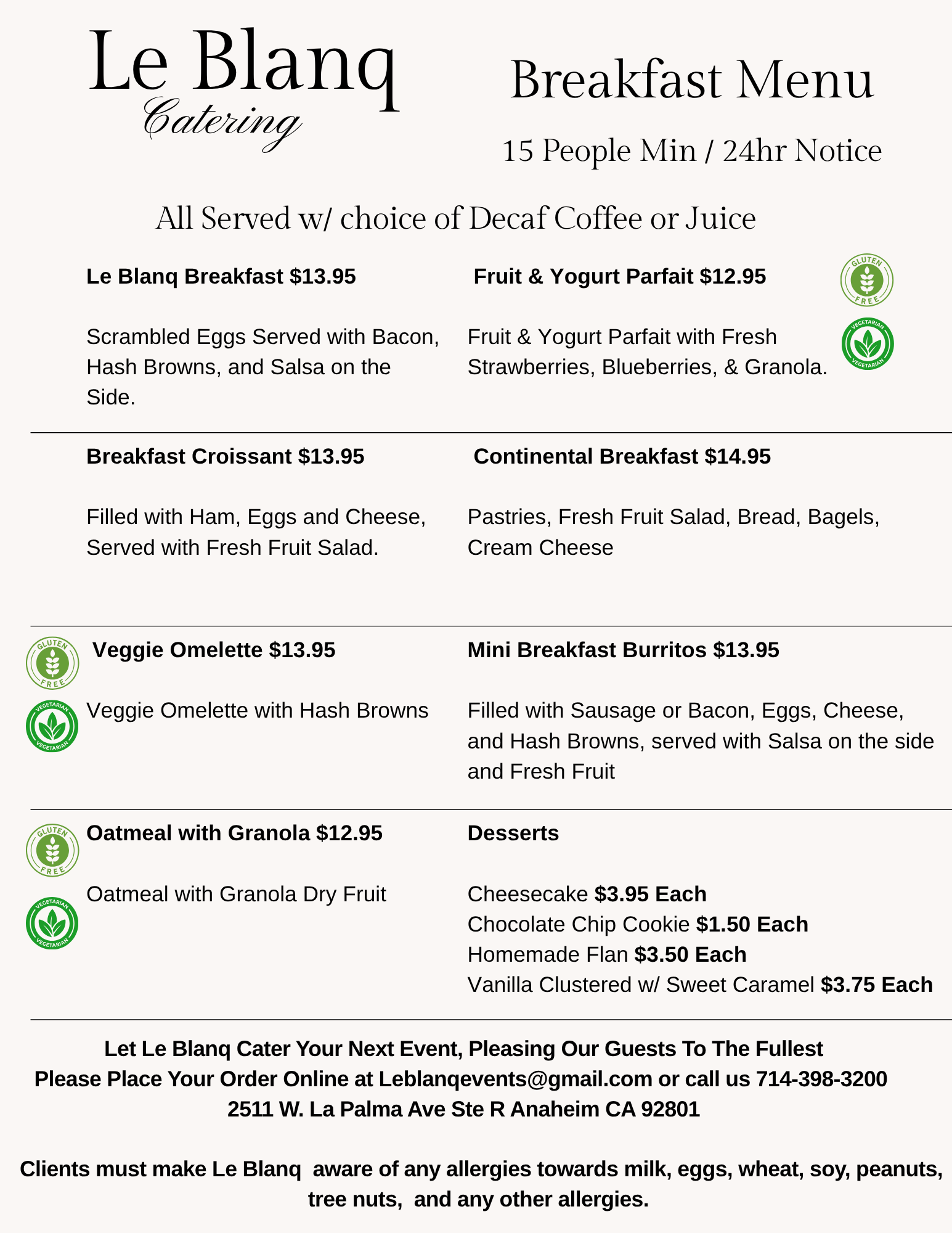 Catering Menu 2